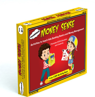 WondrBox Money Sense – (4-in-1) learning DIY activities and game – Age 8+ Board Game