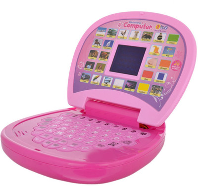 Skywalk Educational Computer ABC and 123 Learning Kids Laptop with LED Display and Music - Pink(Pink)