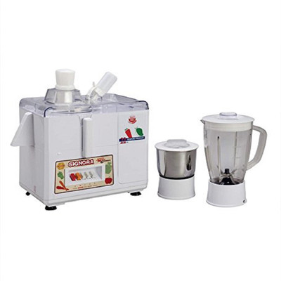 

Signoracare SJG-2100 500 Juicer Mixer Grinder(White, 2 Jars)