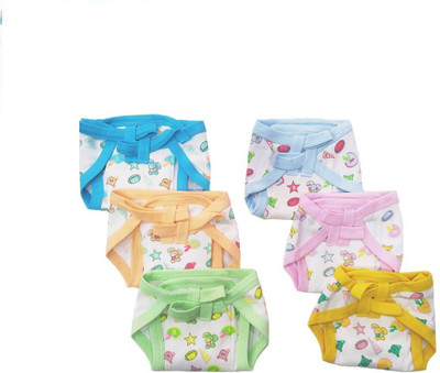 

Baby Shopiieee New Born Baby Cotton Hosiery Padded Premium Quality U Shape Nappies, Langot Washable Reusable Cotton Nappy (6-9 Month ,  Size) Random Print, Multicolor