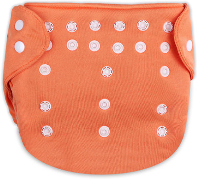 

Miss & Chief Reusable Diaper- Orange- Adjustable, Reusable, Supersoft