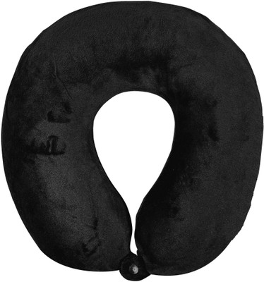 

Royalkart Memory Foam Black Travel Pillow For Car, Bus, Flight, Train Neck Pillow(Black)