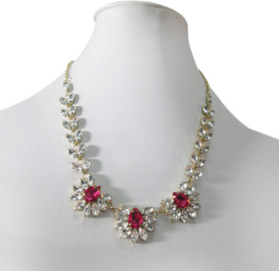 

RUBY FASHION COLLECTION artificial fashion jewellery necklace for women / girls Silver Plated Copper Necklace