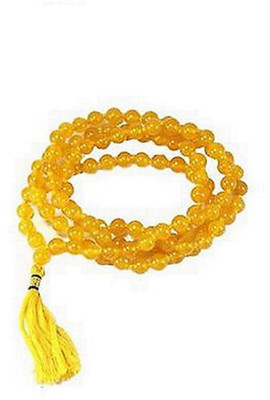 

Jaipur Gemstone Yellow Sapphire Mala with Natural Pukhraj stone Sapphire Stone Chain