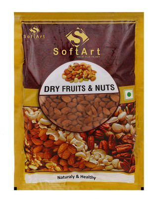 

Soft Art 100% Natural California Healthy and fresh Almonds(450 g, Vacuum Pack)