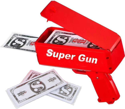 

Bestie Toys Money Gun Paper Playing Spary Money Gun Make it Rain Toy Gun, Prop Money Gun 100 Pcs Play Money(Multicolor)