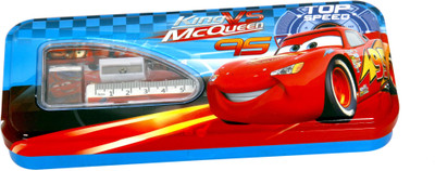 

Online World New Multicolour Cartoon Printed Metal Pencil Box for Kids King McQueen Art Metal Pencil Box(Set of 1, Multicolor)