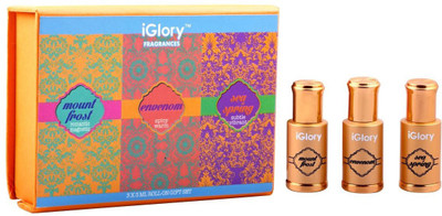 

iGlory Roll On Fragrances Non-Alcoholic Perfume Gift Set for Men & Women (Set Of 3 Fine Perfumes) Perfume - 9 ml(For Men & Women)