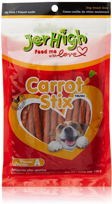 

JerHigh Carrot Stix 100 gm (PACK OF 2) 100 g Dry Dog Food(Pack of 2)