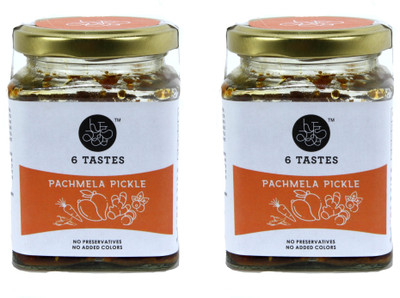 

6 Tastes Combo pack Pachmela Mango, Lime, Ginger, Green Chilli Pickle(220 g, Pack of2)