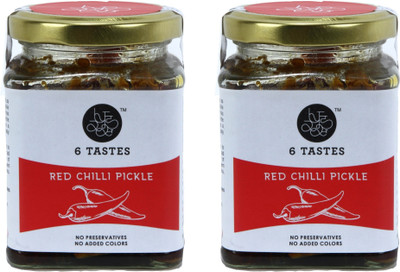 

6 Tastes Combo pack Red Chilly Red Chilli Pickle(220 g, Pack of2)