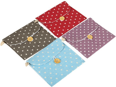 

Snazzynest Portable Cotton Blends Dotted Sanitary Napkin Holder Bag Pouch Pouch(Multicolor)