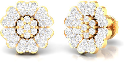 

sree kumaran thangamaligai Alluring Stone Casting Fancy Stud Yellow Gold 22kt Stud Earring