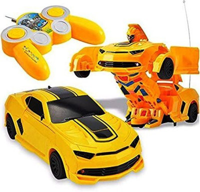 

Turban Toys Remote Control Autobots Bumblebee transformer Deformation Car(Yellow)
