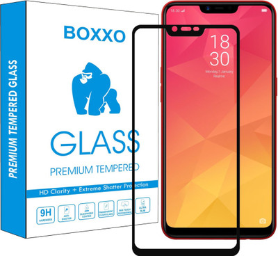 Boxxo Edge To Edge Tempered Glass for OPPO A5, Oppo A3s, Realme 2, Realme C1, Realme C1(Pack of 1)