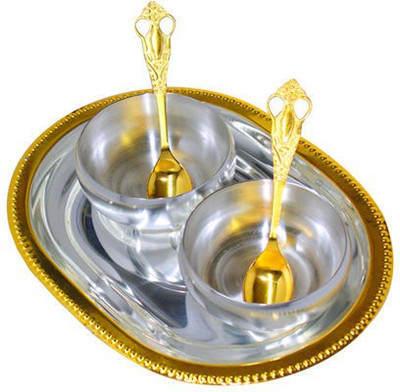 Ojas TB 22 (G/J) Bowl, Tray, Spoon Serving Set(Pack of 5)