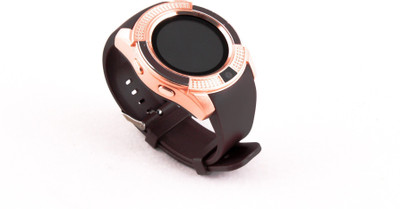 

AF V8 PREMIUM SMART WATCH Gold Smartwatch(Brown Strap Free Size)