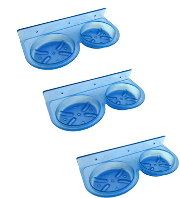 

RoyaL Indian Craft Set of 3 Unbreakable Rust Resistant 14 Inch Blue Color Soap Case With 6 Month Warranty(Blue)