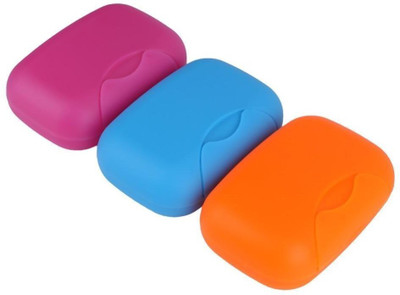 

Gadget Bucket Travel Soap Box Case Holder (Set of 3 Pcs)(Multicolor)