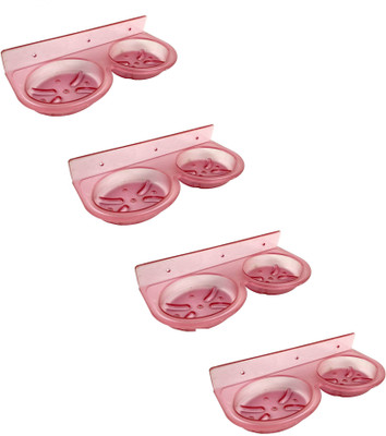 

RoyaL Indian Craft Set of 4 Unbreakable Rust Resistant 14 Inch Pink Color Soap Case With 6 Month Warranty(Pink)
