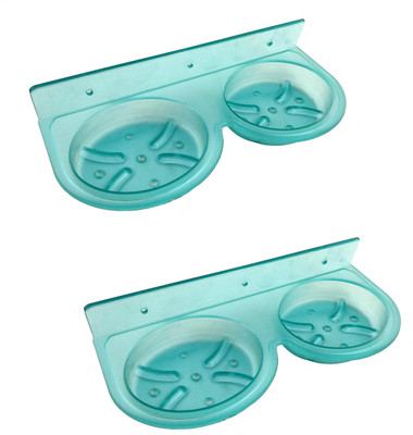 

RoyaL Indian Craft Set of 2 Unbreakable Rust Resistant 14 Inch Green Color Soap Case With 6 Month Warranty(Green)