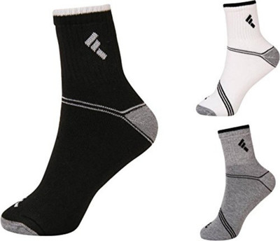 PinKit Men Solid Mid-Calf/Crew(Pack of 3)