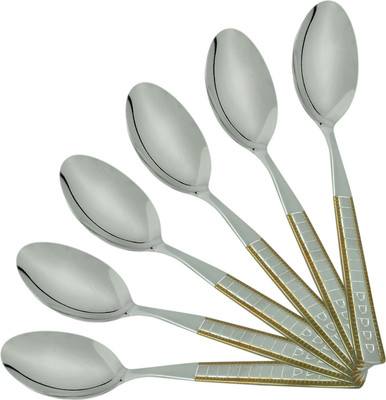 

Shapes Royal garden Stainless Steel Dessert Spoon Set(Pack of 6)