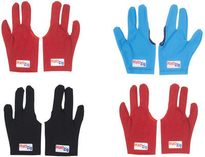 

MattZig Eight Pcs of Pool Billiard Gloves (, Red, Black, Blue, Black;blue;red