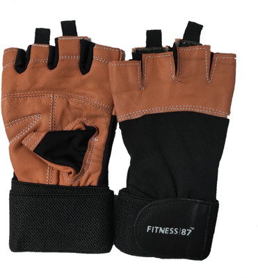 

fitness 87 F87splitleather Gym & Fitness Gloves (Free Size, Multicolor)