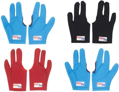 

MattZig Eight Pcs of Pool Snooker Billiard Gloves (, Black, Blue, Red