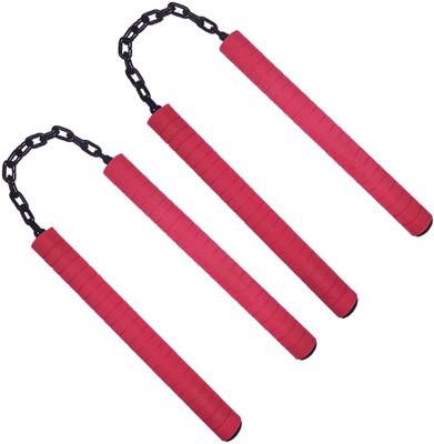 

PMG Set Of 2 Stainless Steel Rubber Foam Nun-chucks Gymnastic Stick - 26 inch(Red)