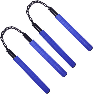 

PMG Set Of 2 Stainless Steel Rubber Foam Nun-chucks Gymnastic Stick - 26 inch(Blue)
