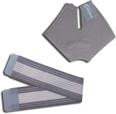 

JoyFit Adjustable Support with Elastic Wrap Ankle Support(Grey