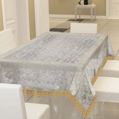 

E-Retailer Solid 6 Seater Table Cover(White, PVC)