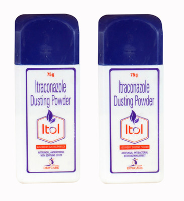 

Itol Itraconazole Dusting Powder ( 2 X 75 gm , Pack of 2 )(150 g)