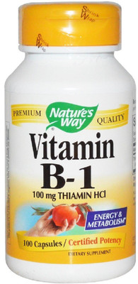 

Nature's Way Nature's Way, Vitamin B-1, 100 mg Thiamin HCl, 100 Capsules(100 No)