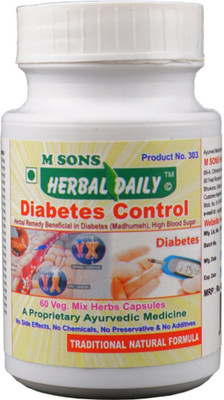 

M SONS Herbal daily Diabetes Control Veg. Capsules(500 mg)