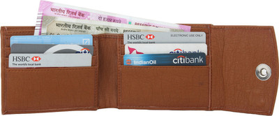 

Jvoutfits Men Tan Artificial Leather Wallet(6 Card Slots)