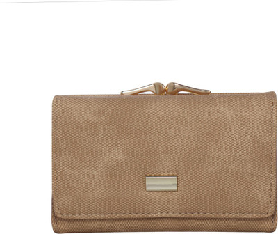 

Bee fashionable Women Beige Artificial Leather Wallet(8 Card Slots)