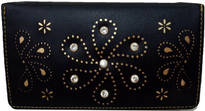 

landloper Girls Evening/Party Black Fabric Wallet
