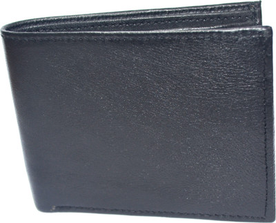 

Pin to Pen Men Formal Blue Genuine Leather Wallet(3 Card Slots), Black
