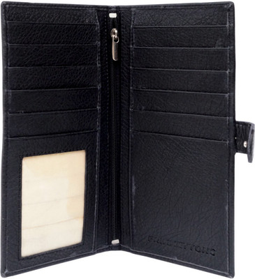 

FRIKKETTONS Men Black Genuine Leather Wallet(12 Card Slots)