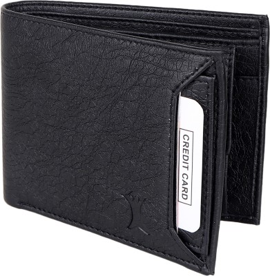 CREATURE Men Casual Black Artificial Leather Wallet(3 Card Slots)