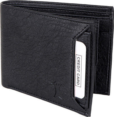 CREATURE Men Casual Black Artificial Leather Wallet(3 Card Slots)