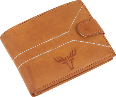 Accezory Men Tan Genuine Leather Wallet(6 Card Slots)