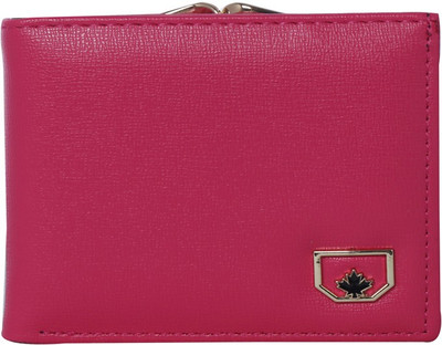 

Cidky Women Pink Artificial Leather Wallet(6 Card Slots), Dark pink