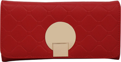 

Bee fashionable Women Red Artificial Leather Wrist Wallet(10 Card Slots)