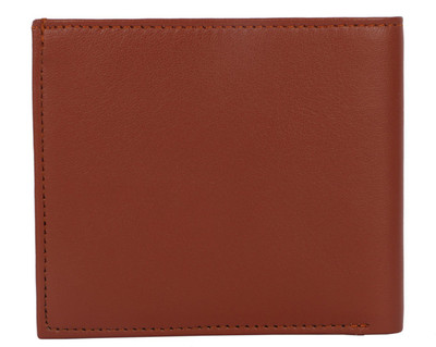 

ADAMIS Men Tan Genuine Leather Wallet(6 Card Slots)