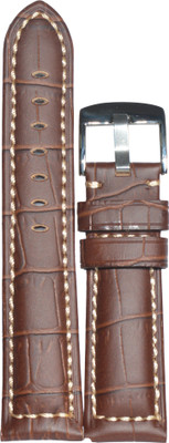

Kolet Croco Padded ZC22BR 22 mm Leather Watch Strap(Brown)