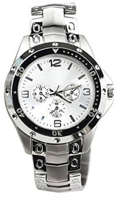 

FabSale Best New Designer Silver Metal Strap Stylish Attractive Round Silver Dial Latest Analog Wrist Watch - For Girls